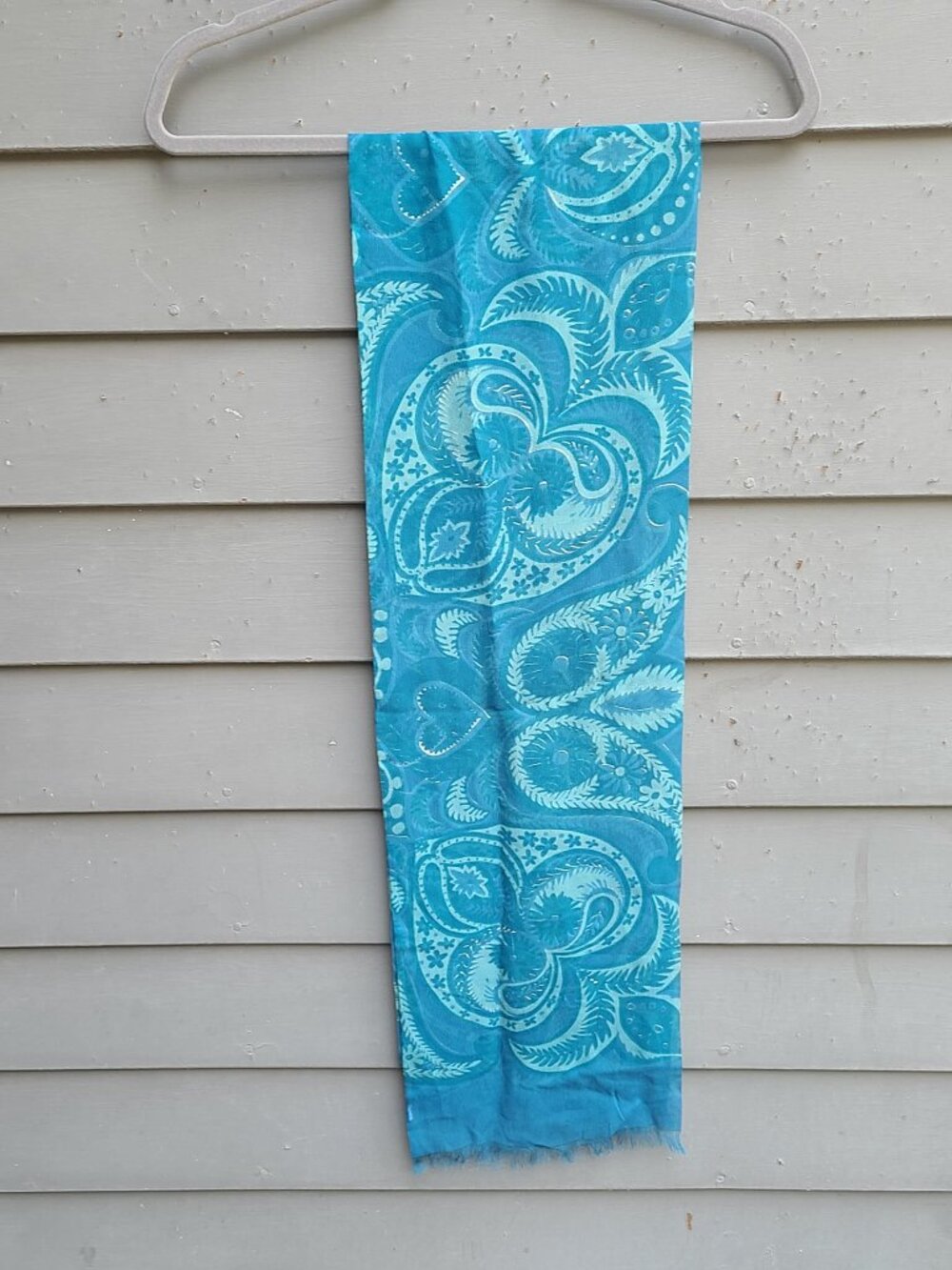 Vera Blue Silk Scarf Vintage